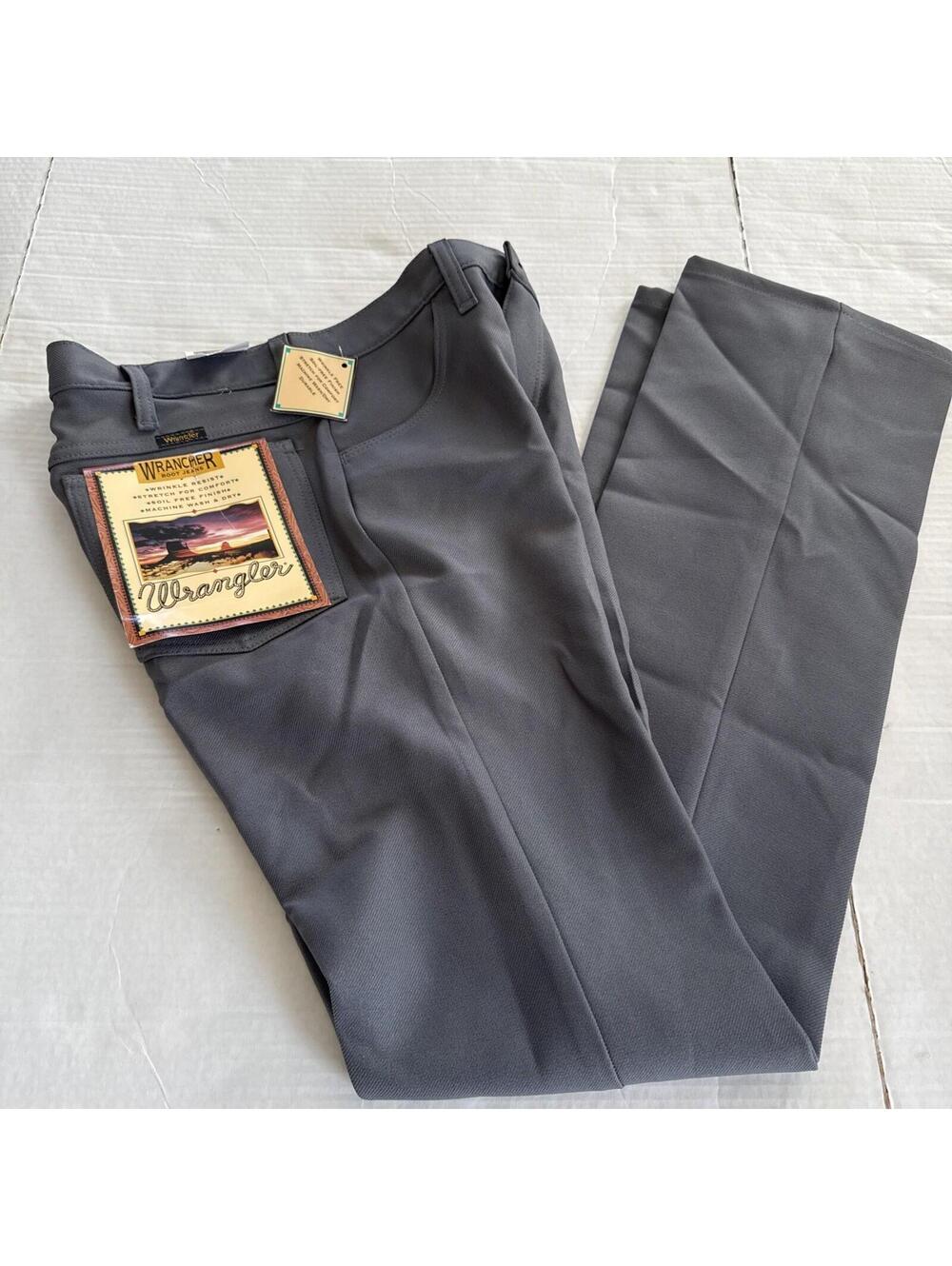 NWT Men's Wrangler® Wrancher Gray 82GY Polyester Jean Pants 30x34.